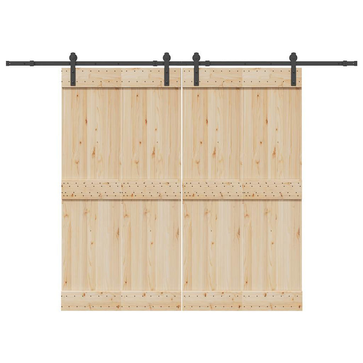 Vidaxxl Box mit Teilen für Schiebetür 427 cm Stahl schwarz