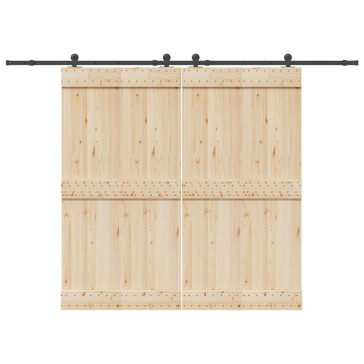 Vidaxxl Box mit Teilen für Schiebetür 305 cm Stahl schwarz