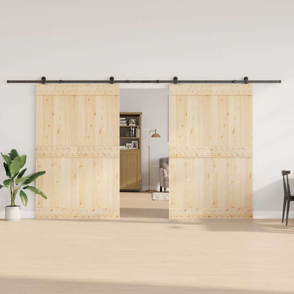 Vidaxxl Box mit Teilen für Schiebetür 427 cm Stahl schwarz