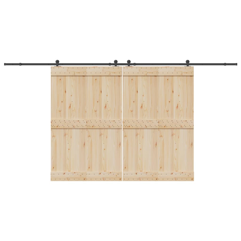 Vidaxxl Box mit Teilen für Schiebetür 427 cm Stahl schwarz