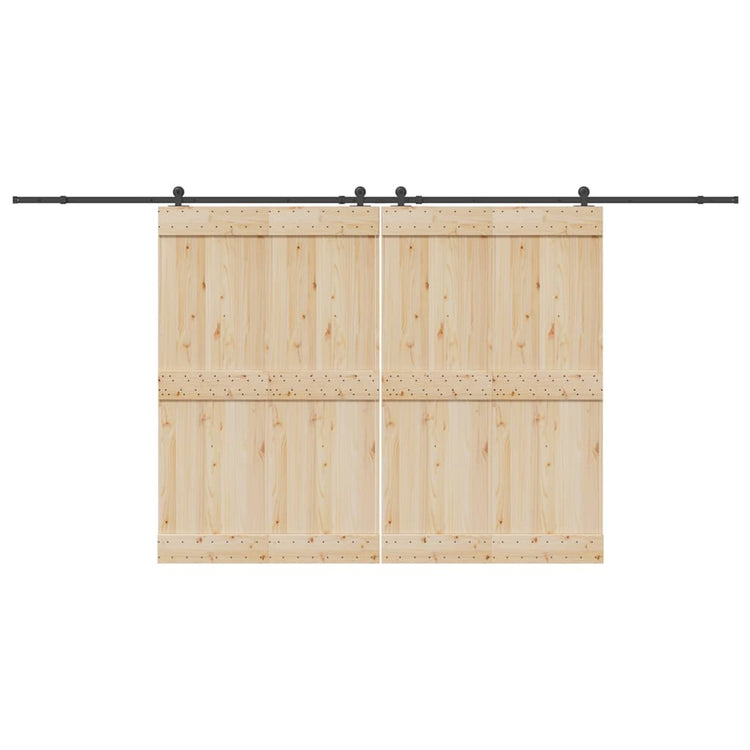 Vidaxxl Box mit Teilen für Schiebetür 427 cm Stahl schwarz