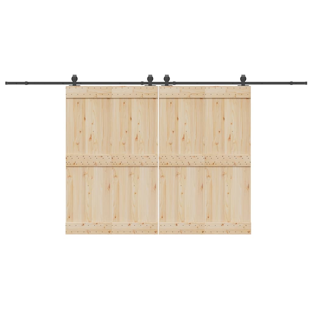 Vidaxxl Box mit Teilen für Schiebetür 427 cm Stahl schwarz