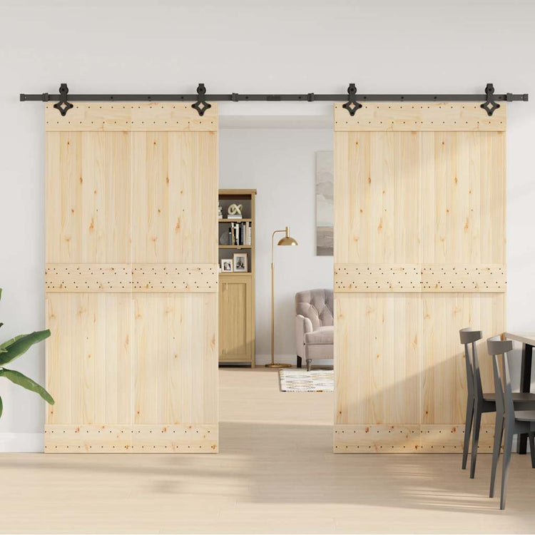 Vidaxxl Box mit Teilen für Schiebetür 305 cm Stahl schwarz