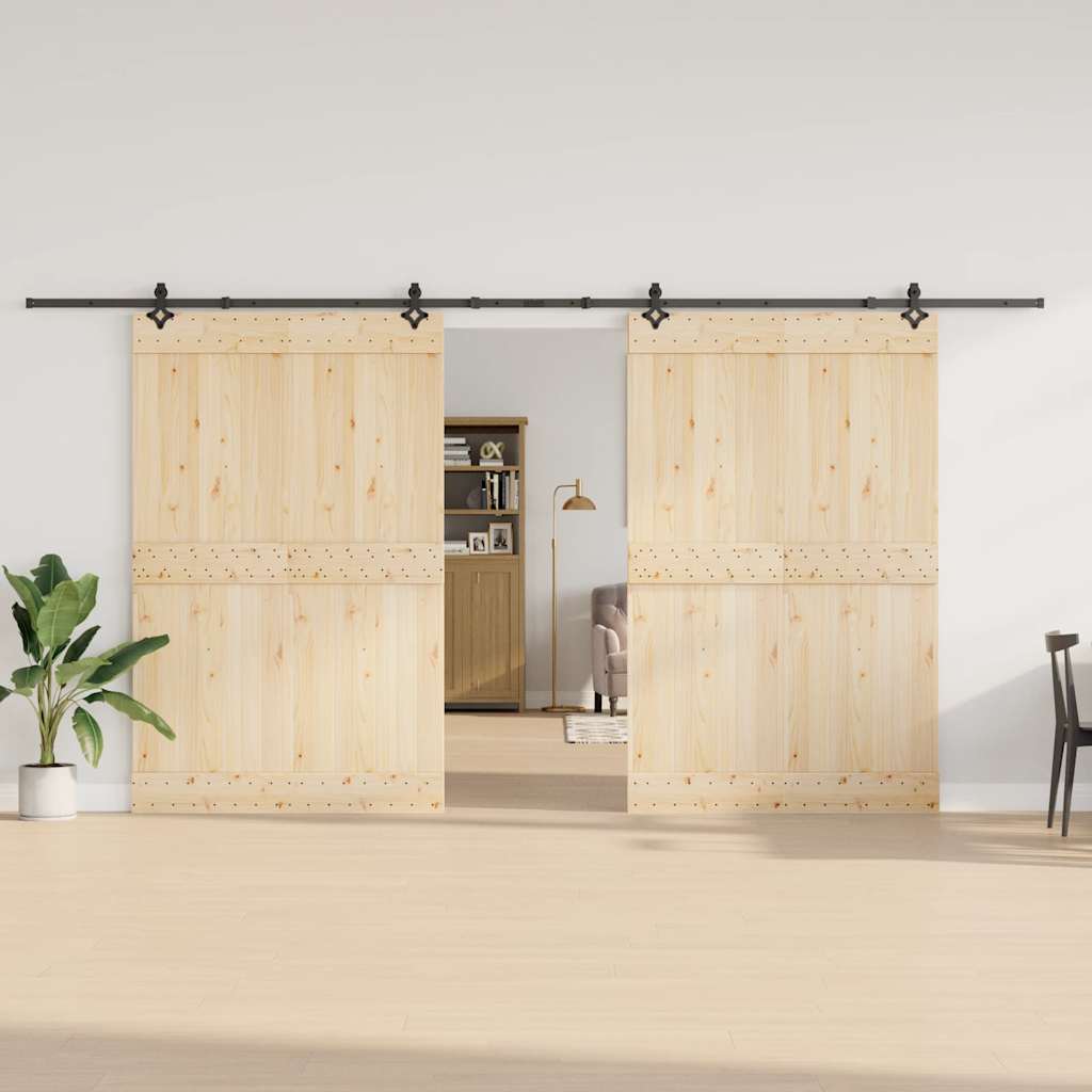 Vidaxxl Box mit Teilen für Schiebetür 427 cm Stahl schwarz