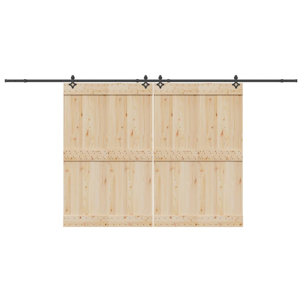 Vidaxxl Box mit Teilen für Schiebetür 427 cm Stahl schwarz