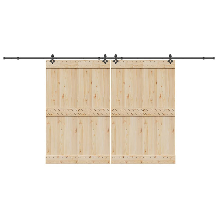 Vidaxxl Box mit Teilen für Schiebetür 427 cm Stahl schwarz