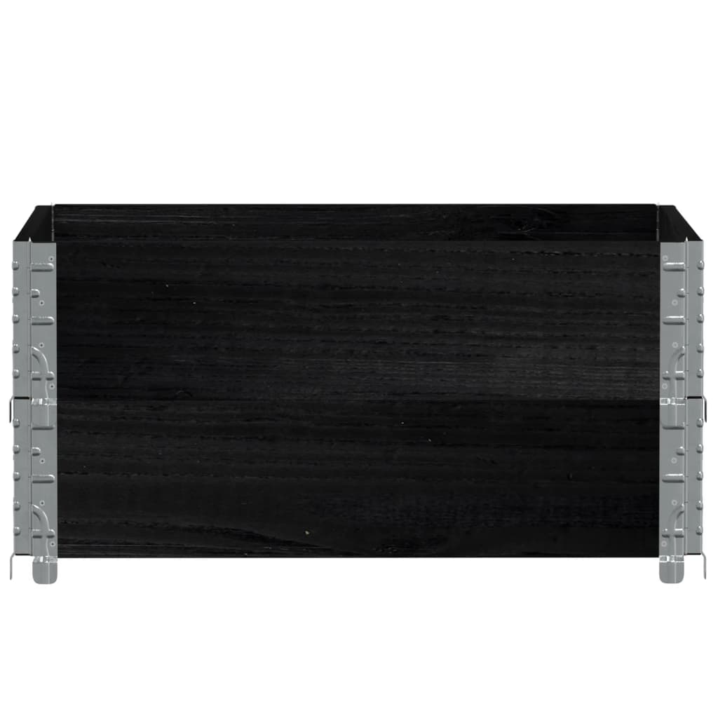 VIDAXL Palletopzetranden 2 ST 80x60 cm Festkiefer schwarz