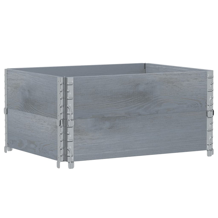 VIDAXL Palletopzetranden 2 ST 80x60 cm Festkiefergrau