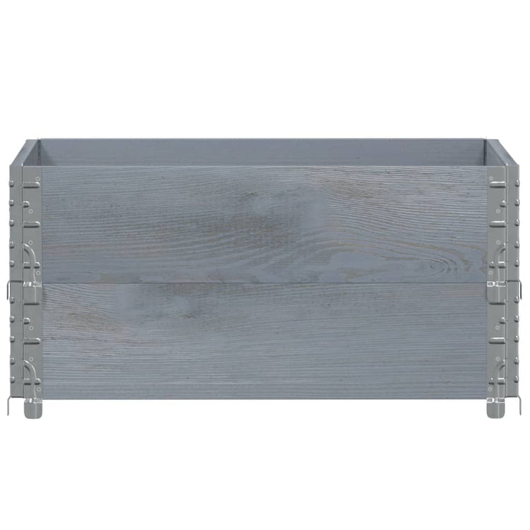 VIDAXL Palletopzetranden 2 ST 80x60 cm Festkiefergrau
