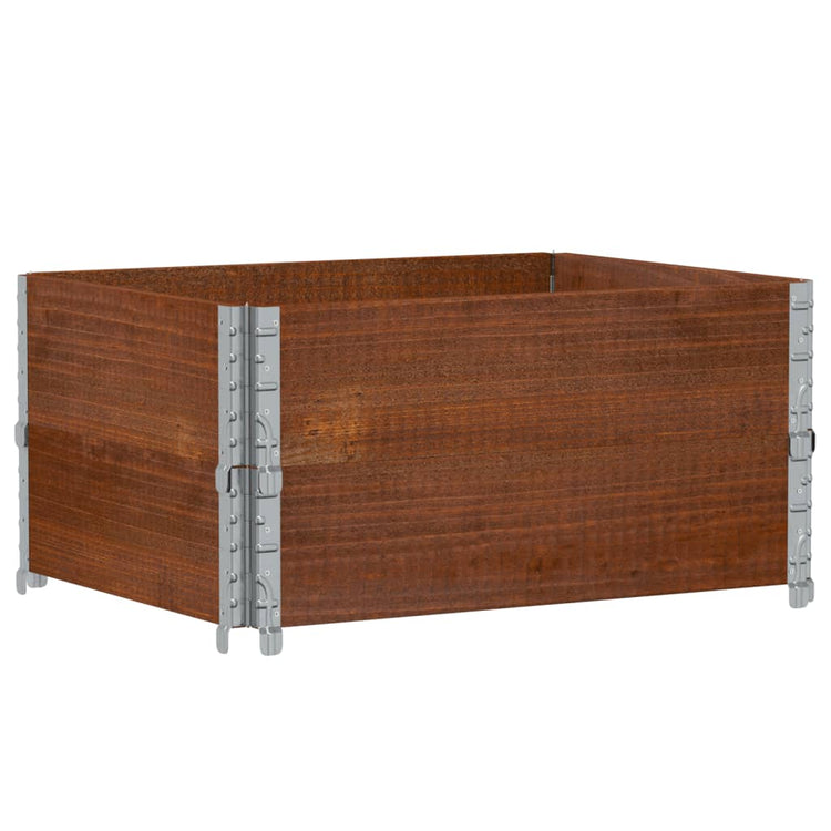 VIDAXL Palletopzetranden 2 ST 80x60 cm Festkiefernkiefernbraun