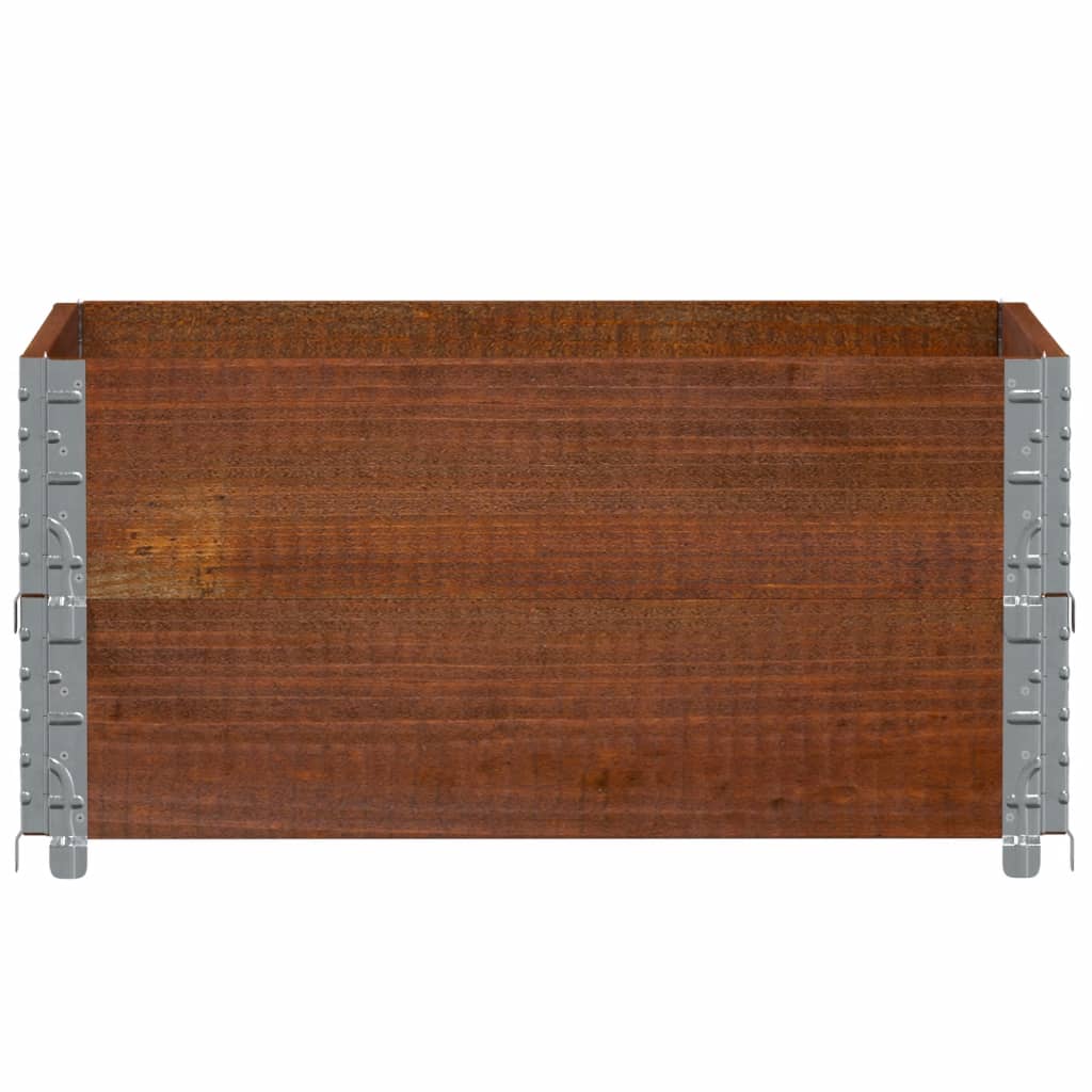 VIDAXL Palletopzetranden 2 ST 80x60 cm Festkiefernkiefernbraun