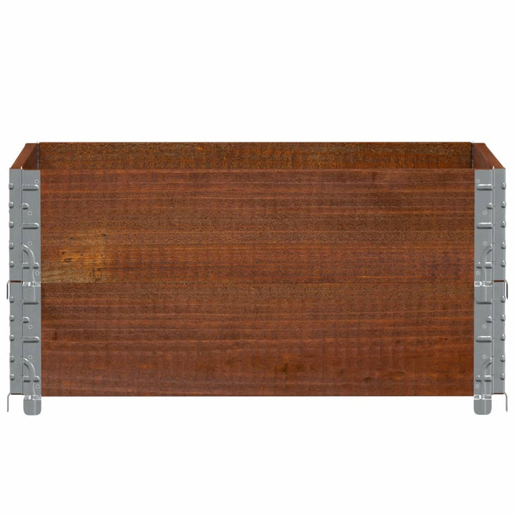 VIDAXL Palletopzetranden 2 ST 80x60 cm Festkiefernkiefernbraun