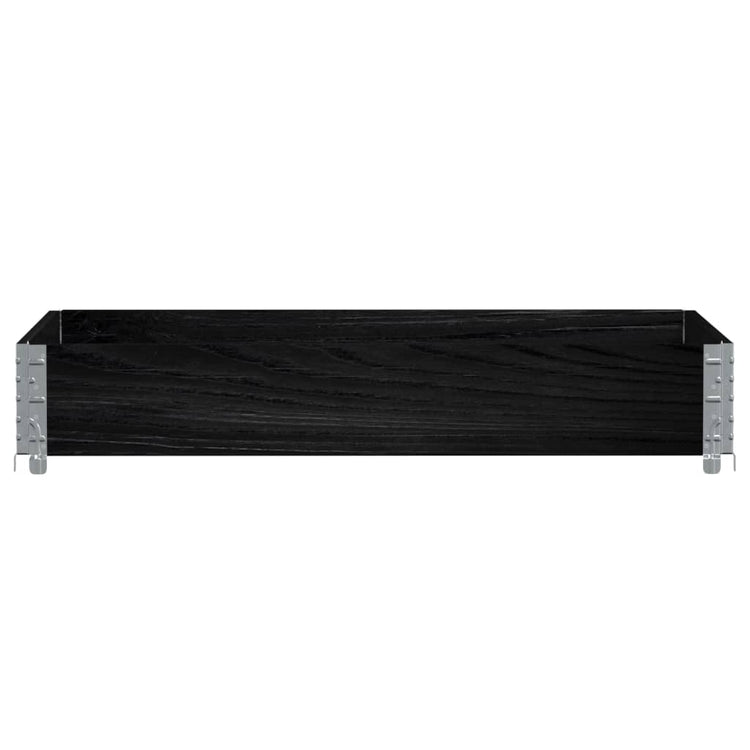 VIDAXL Palletopzetrand 120 x 80 cm Festkiefer schwarz