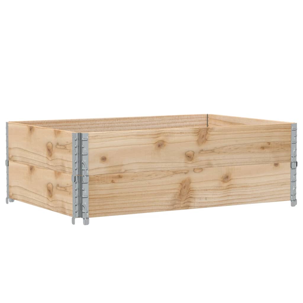 Vidaxl palletopzetranden 2 PCs 120 x 80 cm Festkiefer