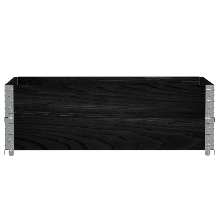 VIDAXL Palletopzetranden 2 PCs 120 x 80 cm feste Kiefernkiefernschwarz