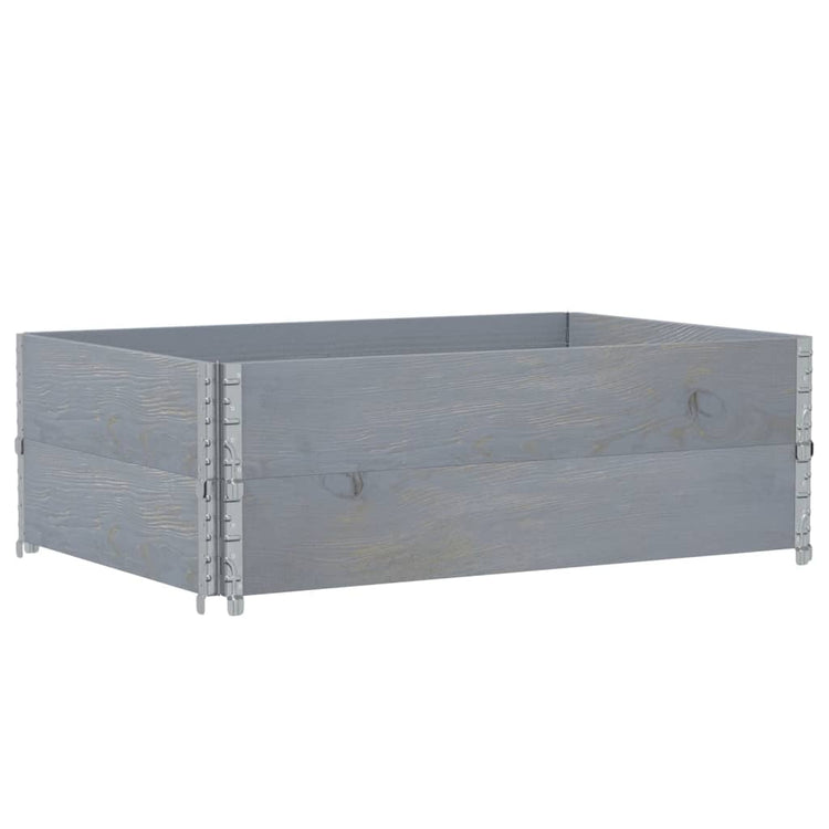 VIDAXL Palletopzetranden 2 PCs 120 x 80 cm Festkiefergrau