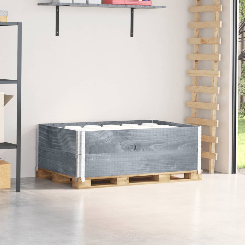 VIDAXL Palletopzetranden 2 PCs 120 x 80 cm Festkiefergrau