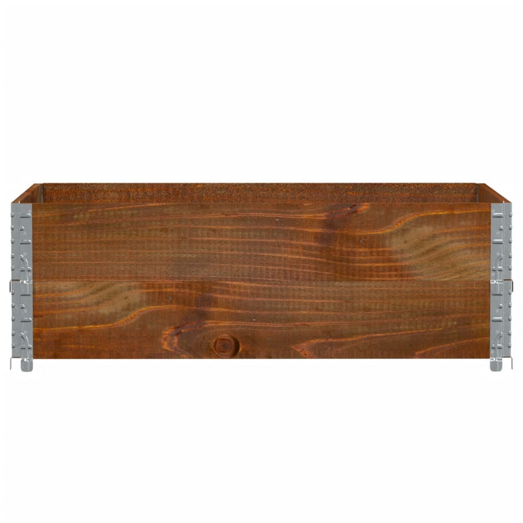 VIDAXL Palletopzetranden 2 PCs 120 x 80 cm Festkiefernkiefernbraun