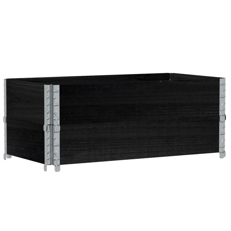 Vidaxl palletopzetranden 2 pcs 100x50 cm Festkiefer schwarz schwarz schwarz