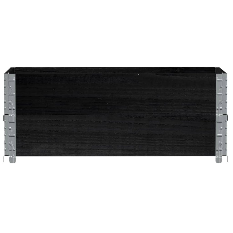 Vidaxl palletopzetranden 2 pcs 100x50 cm Festkiefer schwarz schwarz schwarz