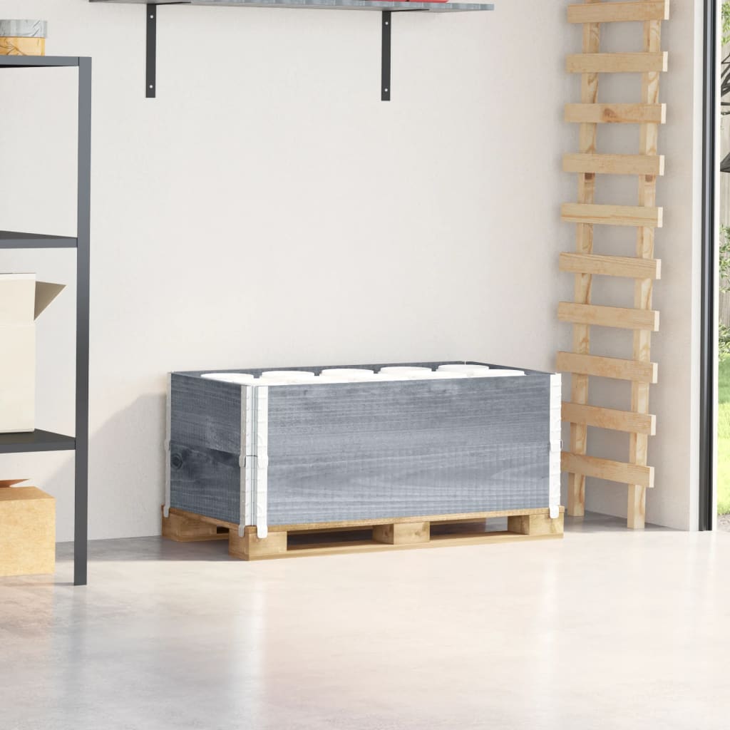 VIDAXL Palletopzetranden 2 PCs 100x50 cm Festkiefergrau