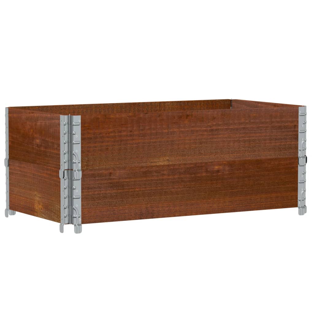 VIDAXL -Paletopzetranden 2 -PCs 100x50 cm Festkiefernkiefernbraun
