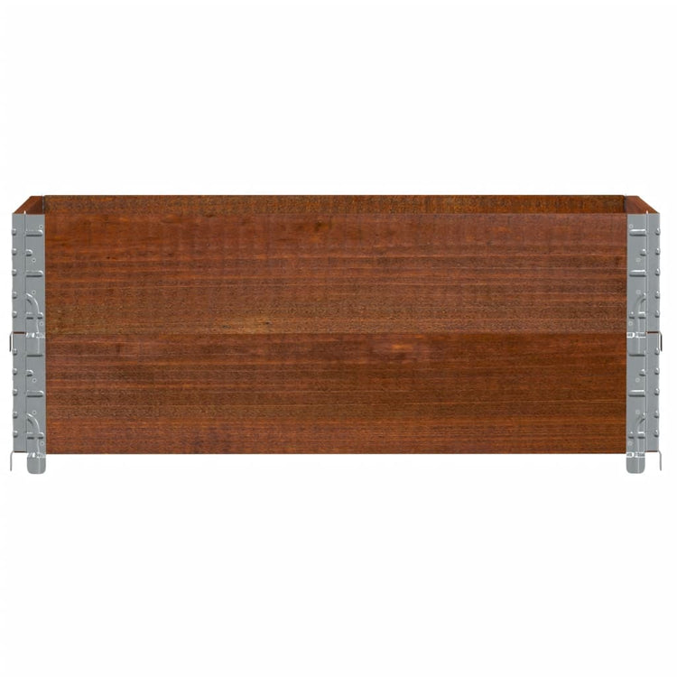 VIDAXL -Paletopzetranden 2 -PCs 100x50 cm Festkiefernkiefernbraun