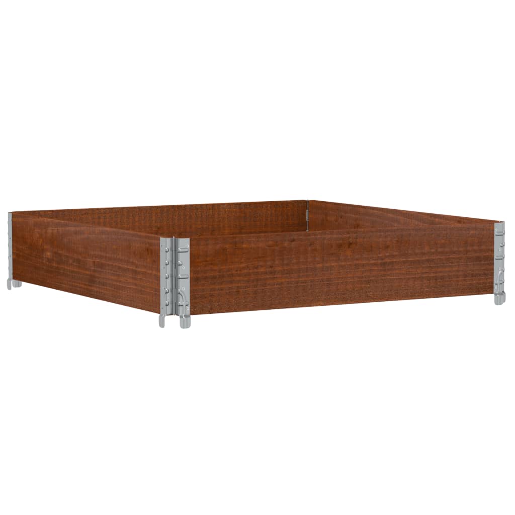 VIDAXL Palletopzetrand 100x100 cm Festkiefernkiefernbraun
