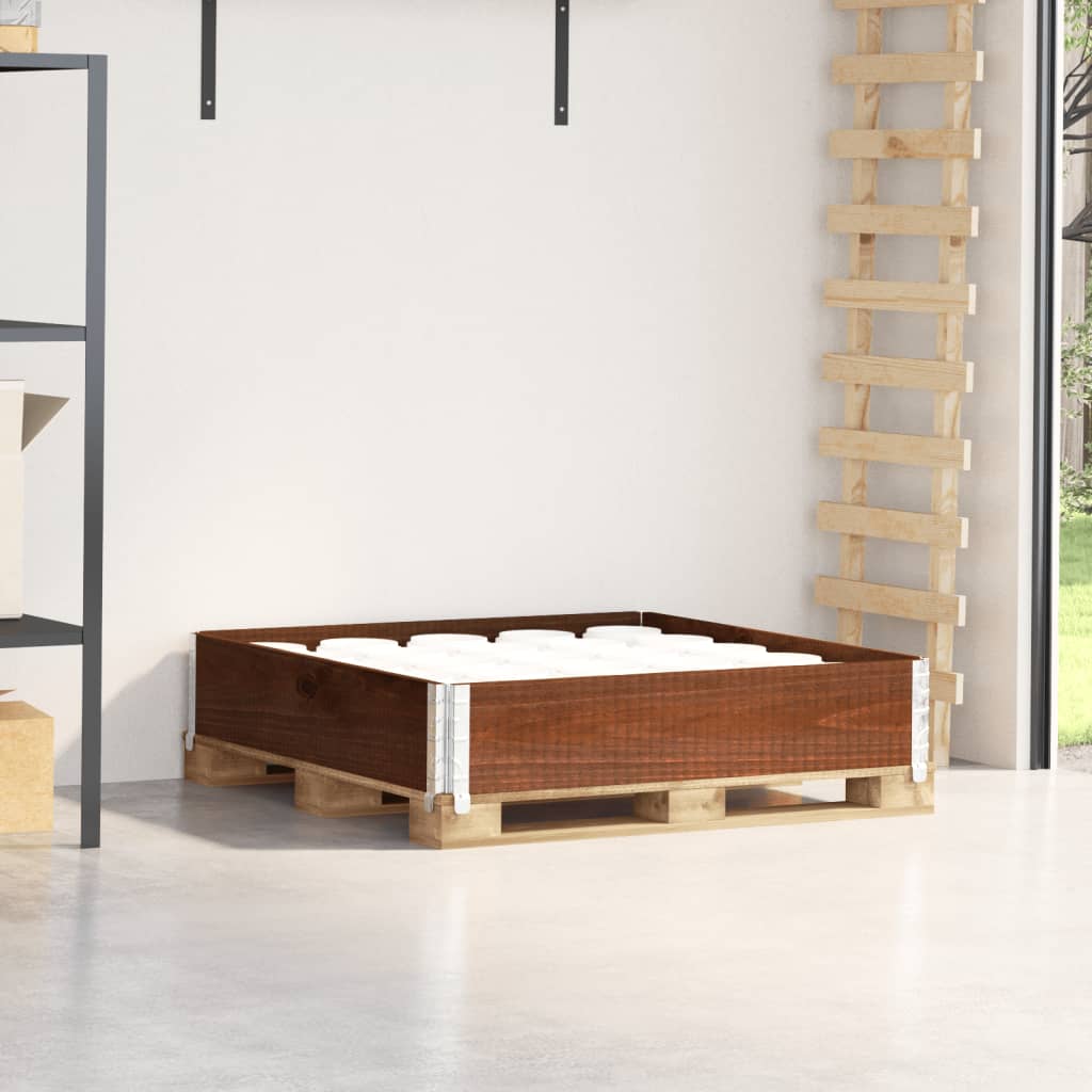 VIDAXL Palletopzetrand 100x100 cm Festkiefernkiefernbraun