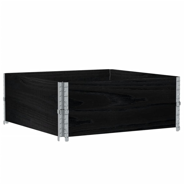 Vidaxl palletopzetranden 2 pcs 100x100 cm Festkiefer Kiefernschwarz schwarz