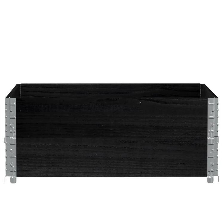 Vidaxl palletopzetranden 2 pcs 100x100 cm Festkiefer Kiefernschwarz schwarz