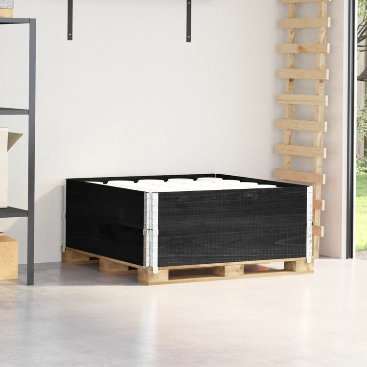 Vidaxl palletopzetranden 2 pcs 100x100 cm Festkiefer Kiefernschwarz schwarz