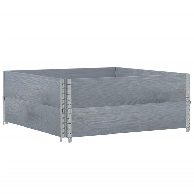 VIDAXL Palletopzetranden 2 PCs 100x100 cm Festkieferngrau grau grau