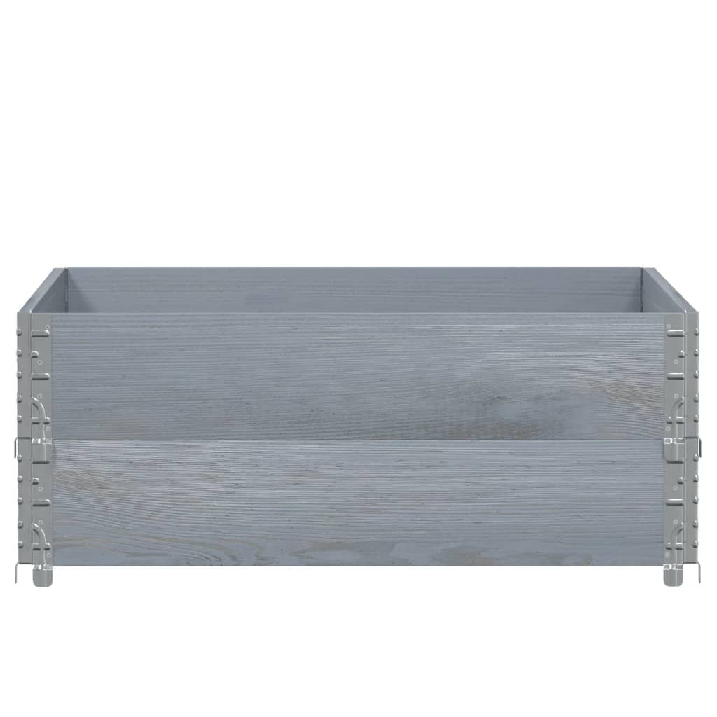 VIDAXL Palletopzetranden 2 PCs 100x100 cm Festkieferngrau grau grau