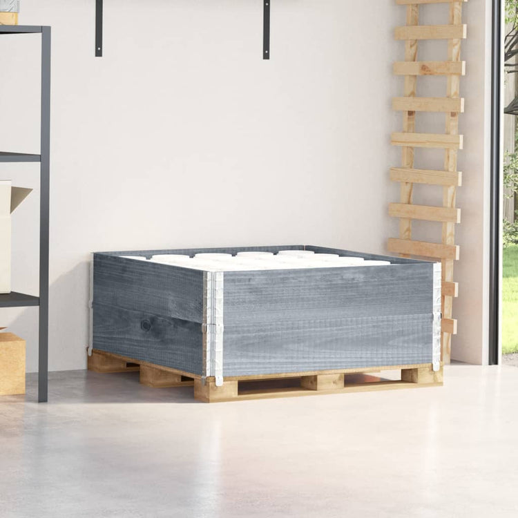 VIDAXL Palletopzetranden 2 PCs 100x100 cm Festkieferngrau grau grau