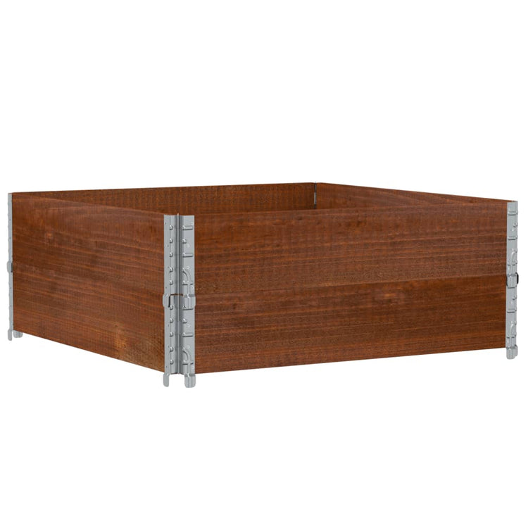 VIDAXL Palletopzetranden 2 PCs 100x100 cm Festkiefernkiefernbraun
