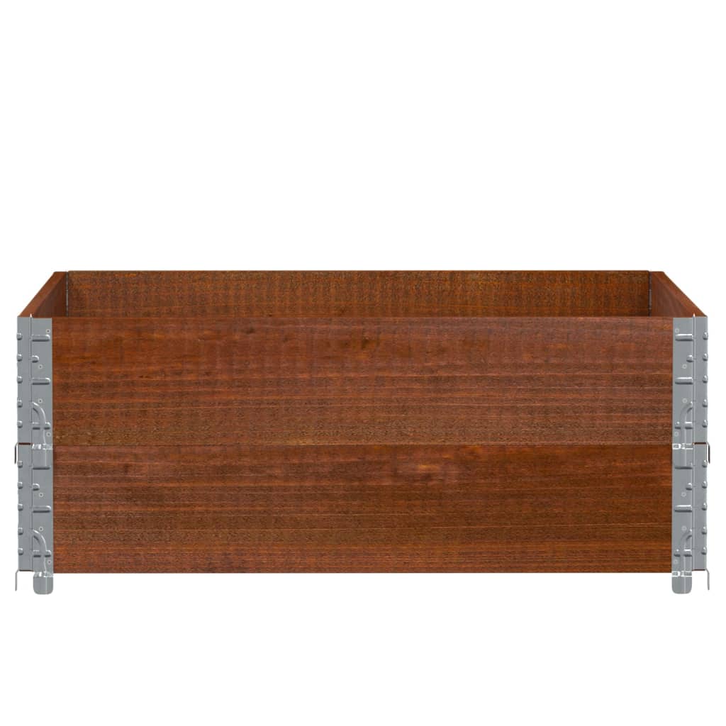VIDAXL Palletopzetranden 2 PCs 100x100 cm Festkiefernkiefernbraun
