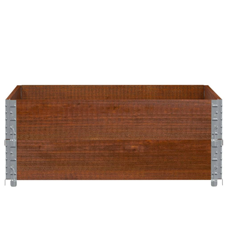 VIDAXL Palletopzetranden 2 PCs 100x100 cm Festkiefernkiefernbraun