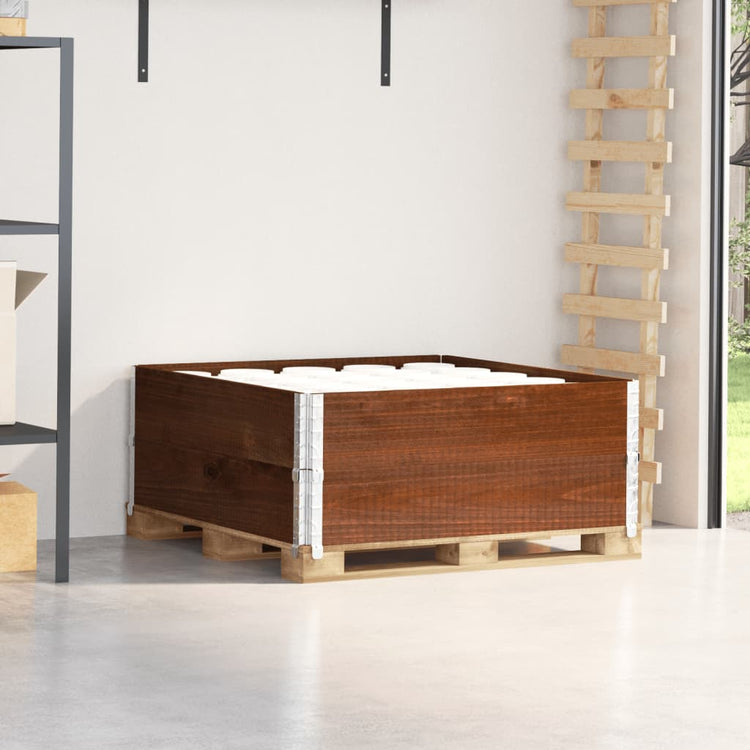 VIDAXL Palletopzetranden 2 PCs 100x100 cm Festkiefernkiefernbraun