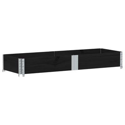 VIDAXL Palletopzetrand 150x50 cm Festkiefer schwarz