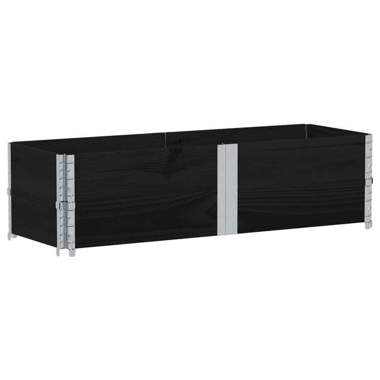 VIDAXL Palletopzetranden 2 ST 150x50 cm feste Kiefernkiefernschwarz