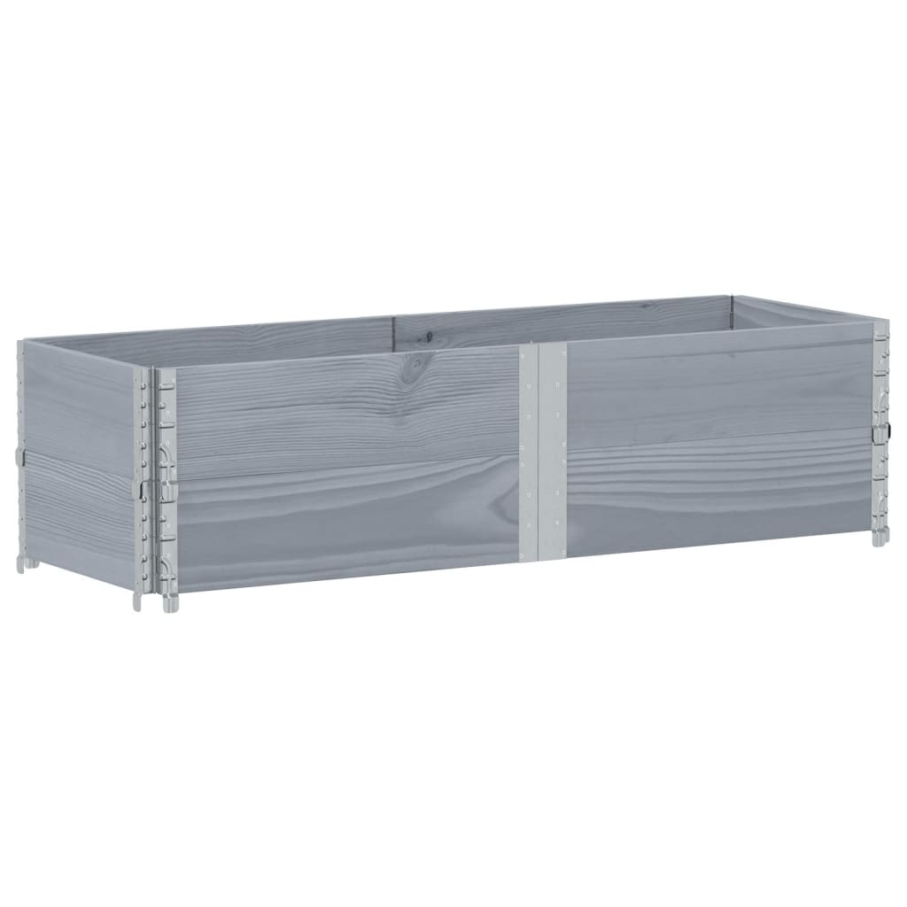 VIDAXL Palletopzetranden 2 ST 150x50 cm Festkieferngrau grau grau