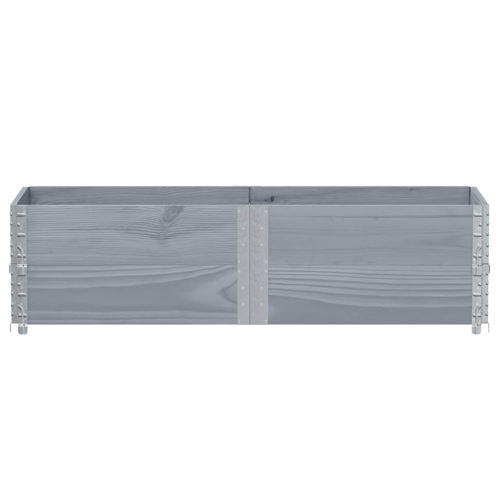 VIDAXL Palletopzetranden 2 ST 150x50 cm Festkieferngrau grau grau