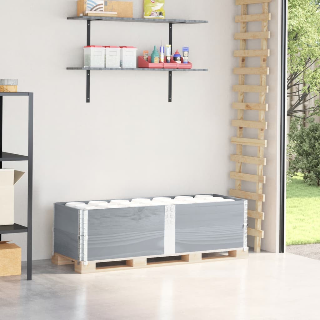 VIDAXL Palletopzetranden 2 ST 150x50 cm Festkieferngrau grau grau