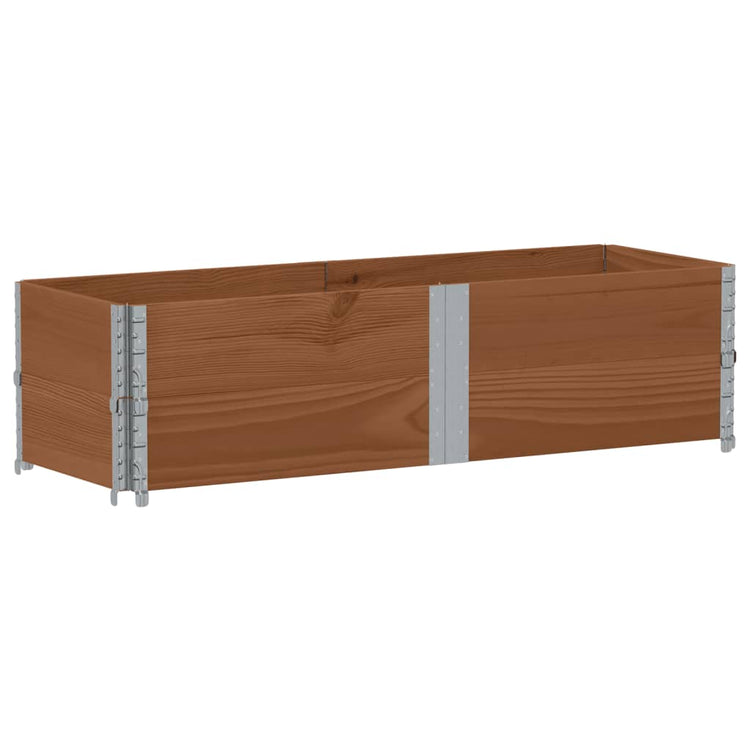 VIDAXL Palletopzetranden 2 ST 150 x 50 cm Festkiefernkiefernbraun