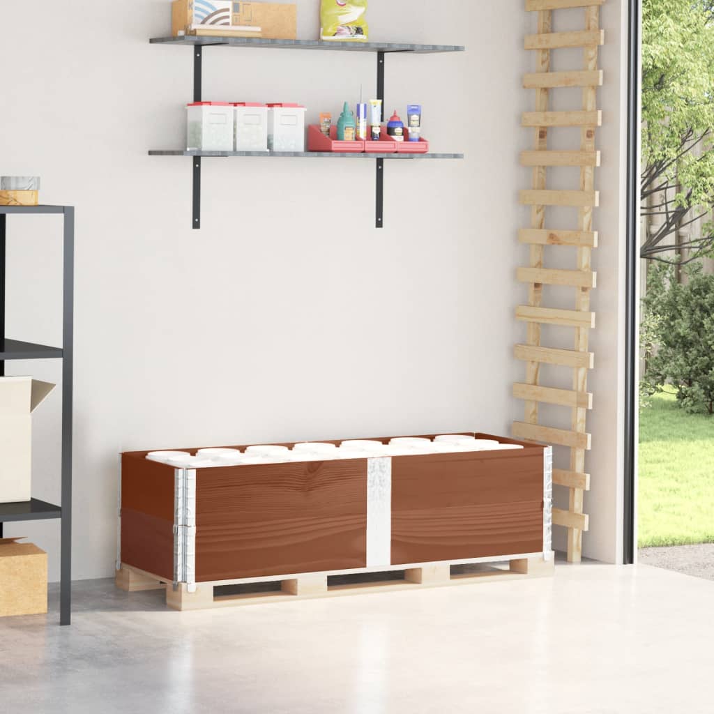 VIDAXL Palletopzetranden 2 ST 150 x 50 cm Festkiefernkiefernbraun
