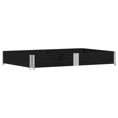 VIDAXL Palletopzetrand 150x100 cm Festkiefer schwarz