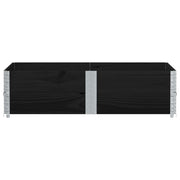 VIDAXL PALLETOPZETRanden 2 ST 150 x 100 cm Festkiefer schwarz schwarz schwarz - afbeelding 3