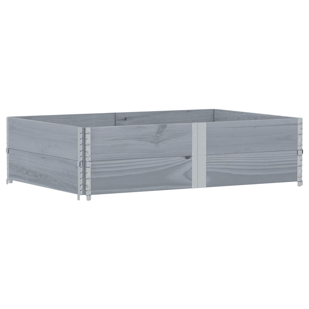 VIDAXL Palletopzetranden 2 ST 150x100 cm Festkieferngrau grau grau
