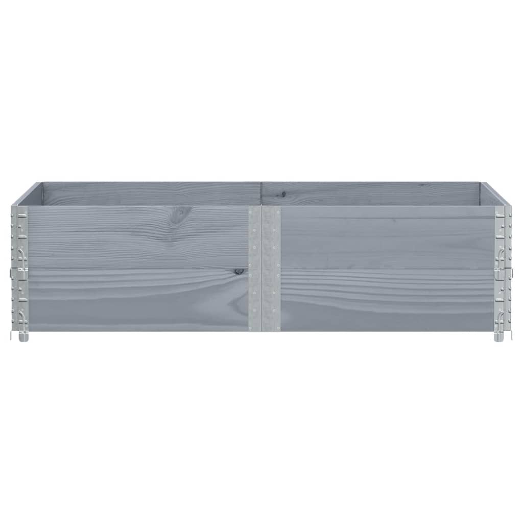 VIDAXL Palletopzetranden 2 ST 150x100 cm Festkieferngrau grau grau